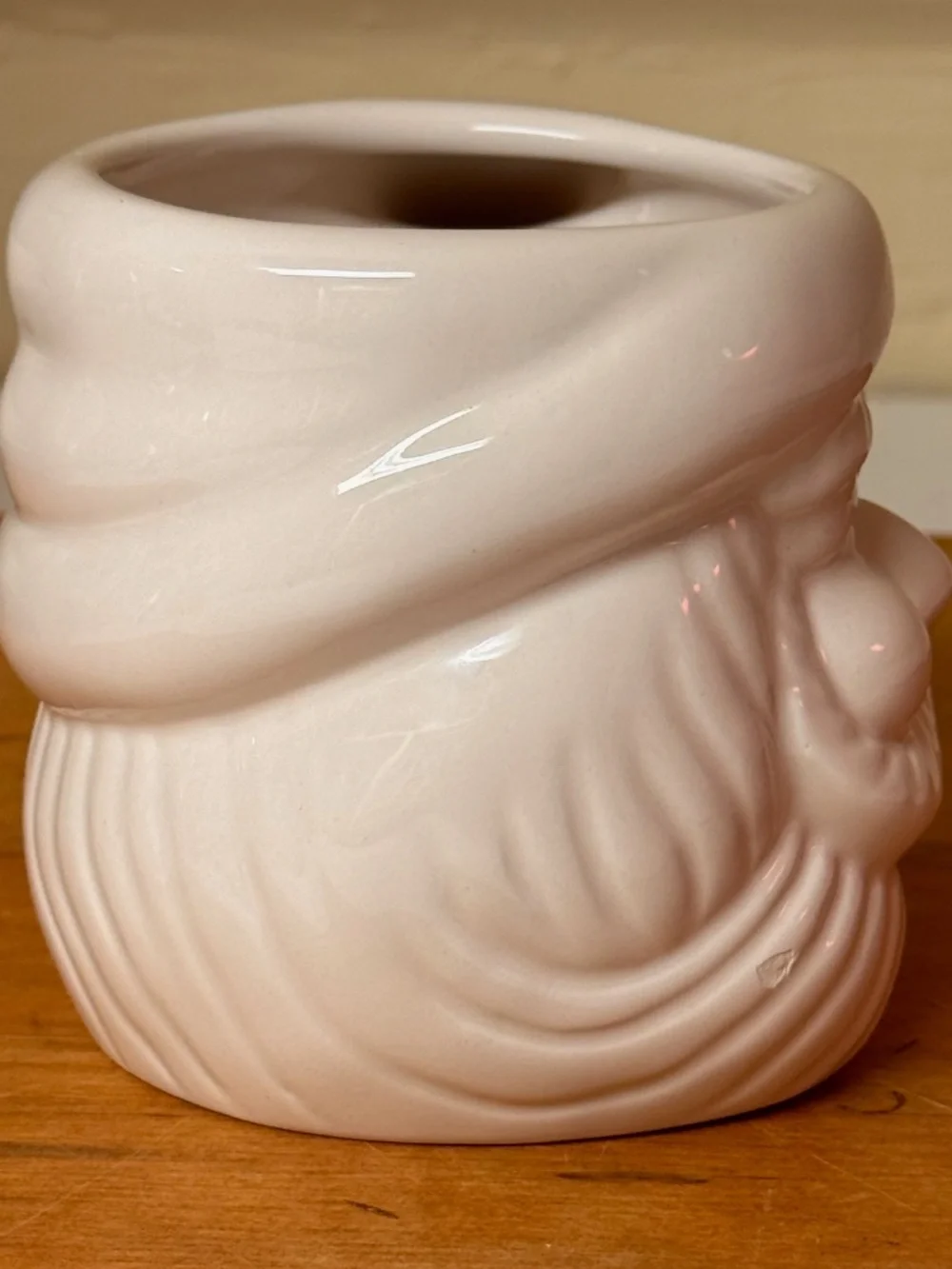 Pottery Barn White Santa Mug